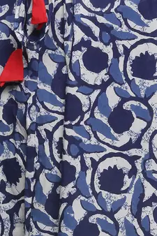 Blue Indigo print Cotton Long Wrap Skirt
