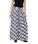 Black  Cotton Long Printed Palazzo