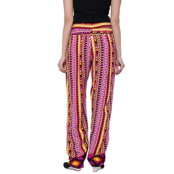 Pink  Cotton Long Printed Palazzo 2