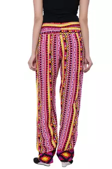 Pink  Cotton Long Printed Palazzo