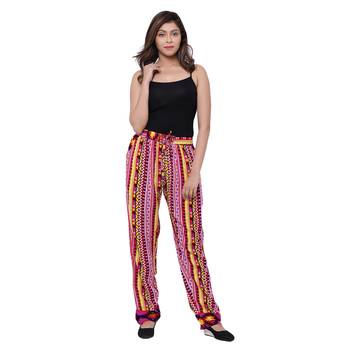 Pink  Cotton Long Printed Palazzo 3