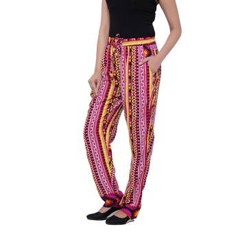 Pink  Cotton Long Printed Palazzo 5