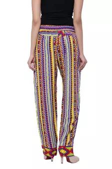 Purple  Cotton Long Printed Palazzo