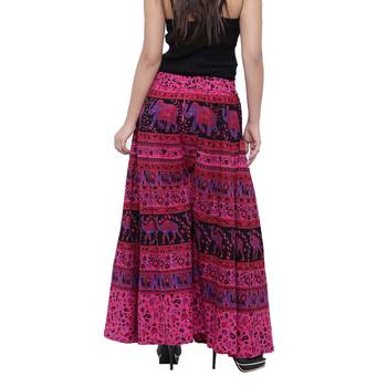 Pink  Cotton Long Printed Palazzo 2