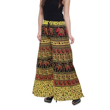 Green  Cotton Long Printed Palazzo 4