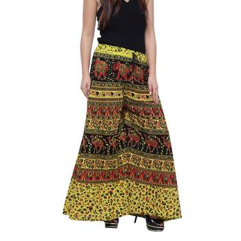 Green  Cotton Long Printed Palazzo 5