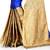 Blue woven cotton saree with blouse
