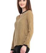 Yellow colour top fabricated with Viscose tops