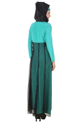 MyBatua Multicolor Polyester Arabian Style Islamic Wear For Women Muslim Abaya With Hijab 2
