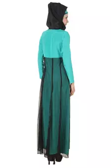 MyBatua Multicolor Polyester Arabian Style Islamic Wear For Women Muslim Abaya With Hijab