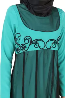 MyBatua Multicolor Polyester Arabian Style Islamic Wear For Women Muslim Abaya With Hijab