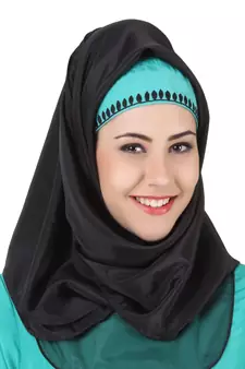 MyBatua Multicolor Polyester Arabian Style Islamic Wear For Women Muslim Abaya With Hijab