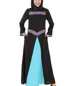 MyBatua Green Viscose Arabian Style Islamic Wear For Women Muslim Abaya With Hijab