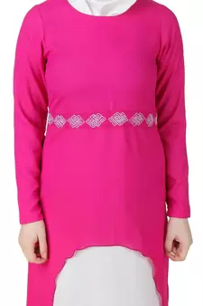 MyBatua Multicolor Polyester Arabian Style Islamic Wear For Women Muslim Abaya With Hijab
