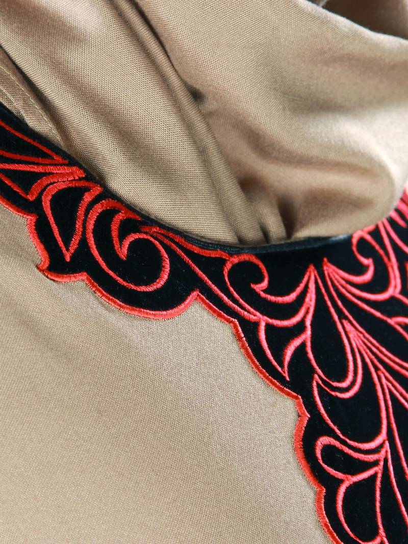 MyBatua Beige Viscose Arabian Style Islamic Wear For Women Muslim Abaya With Hijab