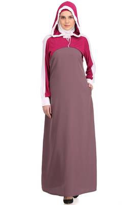 MyBatua Multicolor Polyester Arabian Style Islamic Wear For Women Muslim Abaya With Hijab 1