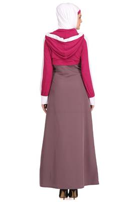 MyBatua Multicolor Polyester Arabian Style Islamic Wear For Women Muslim Abaya With Hijab 2