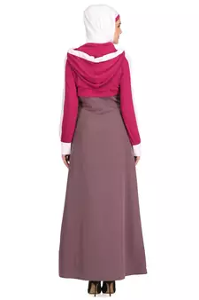 MyBatua Multicolor Polyester Arabian Style Islamic Wear For Women Muslim Abaya With Hijab