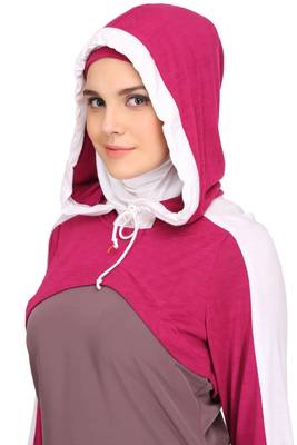 MyBatua Multicolor Polyester Arabian Style Islamic Wear For Women Muslim Abaya With Hijab 3