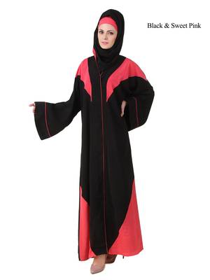 MyBatua Multicolor Polyester Arabian Style Islamic Wear For Women Muslim Abaya With Hijab 1