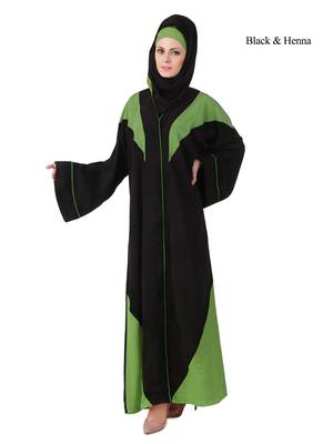 MyBatua Multicolor Polyester Arabian Style Islamic Wear For Women Muslim Abaya With Hijab 1