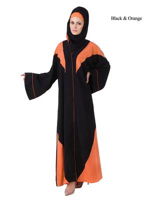 MyBatua Multicolor Polyester Arabian Style Islamic Wear For Women Muslim Abaya With Hijab 1