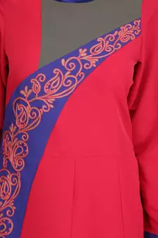 MyBatua Multicolor Polyester Arabian Style Islamic Wear For Women Muslim Abaya With Hijab