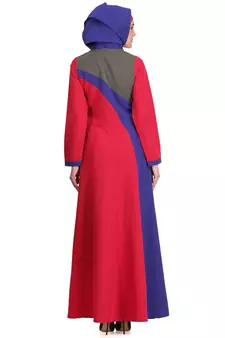MyBatua Multicolor Polyester Arabian Style Islamic Wear For Women Muslim Abaya With Hijab
