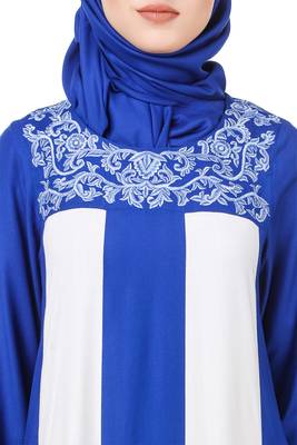 MyBatua Multicolor Rayon Arabian Style Islamic Wear For Women Muslim Abaya With Hijab 3
