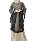 MyBatua Multicolor Polyester Arabian Style Islamic Wear For Women Muslim Abaya With Hijab