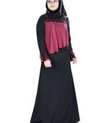 MyBatua Multicolor Polyester Arabian Style Islamic Wear For Women Muslim Abaya With Hijab