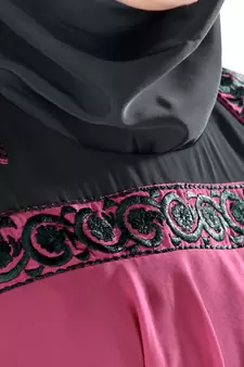 MyBatua Multicolor Polyester Arabian Style Islamic Wear For Women Muslim Abaya With Hijab