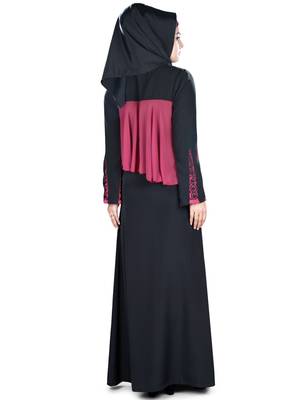 MyBatua Multicolor Polyester Arabian Style Islamic Wear For Women Muslim Abaya With Hijab 4
