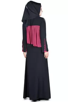 MyBatua Multicolor Polyester Arabian Style Islamic Wear For Women Muslim Abaya With Hijab