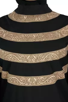 MyBatua Black Cotton Arabian Style Islamic Wear For Women Muslim Abaya With Hijab