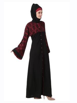 MyBatua Multicolor Polyester Arabian Style Islamic Wear For Women Muslim Abaya With Hijab 2