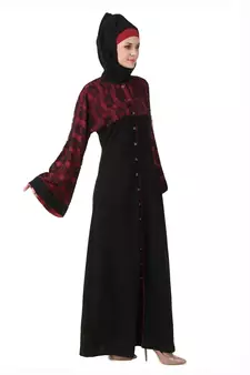 MyBatua Multicolor Polyester Arabian Style Islamic Wear For Women Muslim Abaya With Hijab