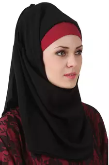 MyBatua Multicolor Polyester Arabian Style Islamic Wear For Women Muslim Abaya With Hijab