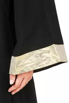 MyBatua Black Polyester Arabian Style Islamic Wear For Women Muslim Abaya With Hijab