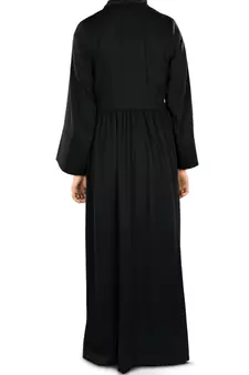 MyBatua Black Polyester Arabian Style Islamic Wear For Women Muslim Abaya With Hijab