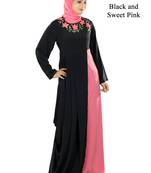 MyBatua Multicolor Polyester Arabian Style Islamic Wear For Women Muslim Abaya With Hijab