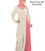 MyBatua Multicolor Polyester Arabian Style Islamic Wear For Women Muslim Abaya With Hijab