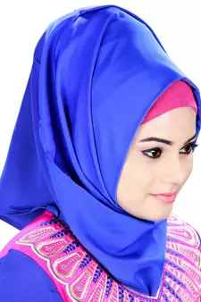 MyBatua Multicolor Georgette Arabian Style Islamic Wear For Women Muslim Abaya With Hijab