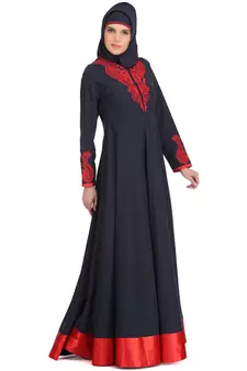MyBatua Multicolor Polyester Arabian Style Islamic Wear For Women Muslim Abaya With Hijab