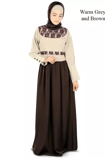 MyBatua Multicolor Poly Crepe Arabian Style Islamic Wear For Women Muslim Abaya With Hijab