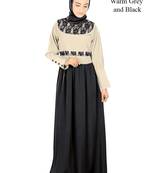 MyBatua Multicolor Poly Crepe Arabian Style Islamic Wear For Women Muslim Abaya With Hijab