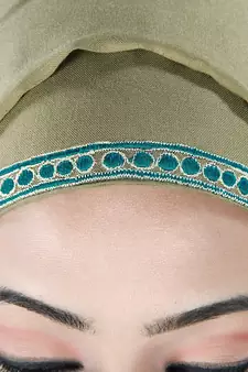MyBatua Green Rayon Arabian Style Islamic Wear For Women Muslim Abaya With Hijab