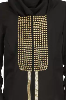 MyBatua Black Polyester Arabian Style Islamic Wear For Women Muslim Abaya With Hijab