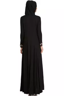 MyBatua Black Rayon Arabian Style Islamic Wear For Women Muslim Abaya With Hijab