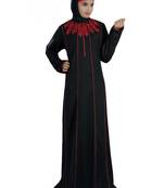 MyBatua Black Rayon Arabian Style Islamic Wear For Women Muslim Abaya With Hijab